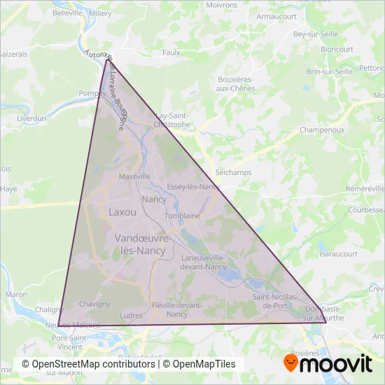 SUB Nancy coverage area map