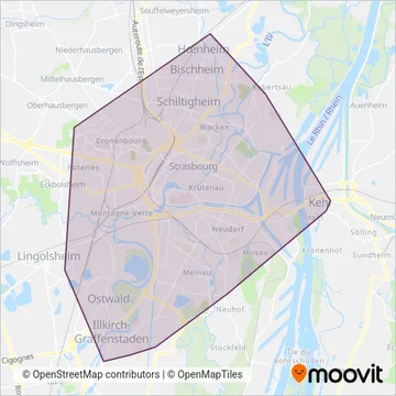 CTS Tram coverage area map