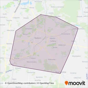 MZDiK Radom coverage area map