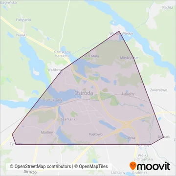 ZKM Ostróda coverage area map