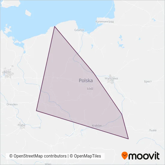 PKP Intercity (Bus) coverage area map