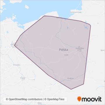 Схема покрытия компании PolRegio