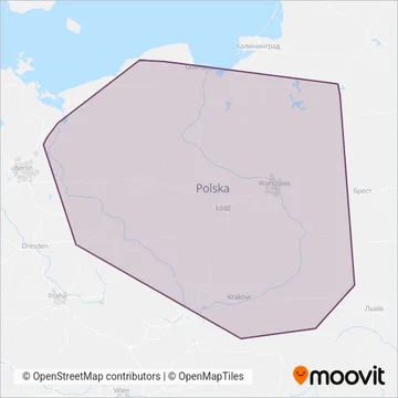 Схема покрытия компании PolRegio (Автобус)