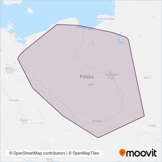 Obszar działań PolRegio