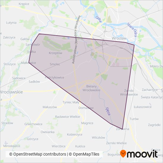 DLA Kąty Wrocławskie coverage area map