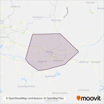 ZTP Kraków coverage area map