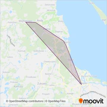 PKP Szybka Kolej Miejska w Trójmieście Sp. z o.o. coverage area map