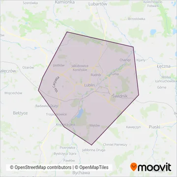 ZDiTM Lublin (Bus) coverage area map
