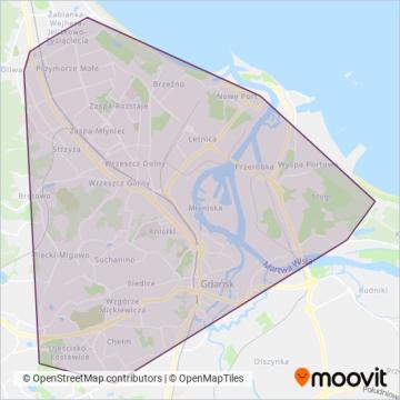 ZTM Gdańsk coverage area map