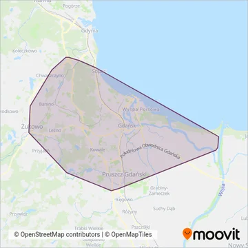 Схема покрытия компании ZTM Gdańsk (Автобус)