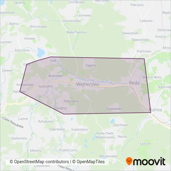 MZK Wejherowo coverage area map