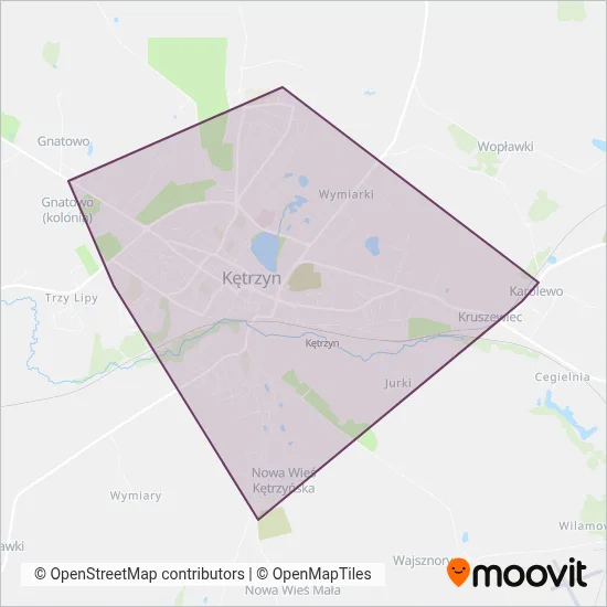 PGK Komunalnik w Kętrzynie coverage area map