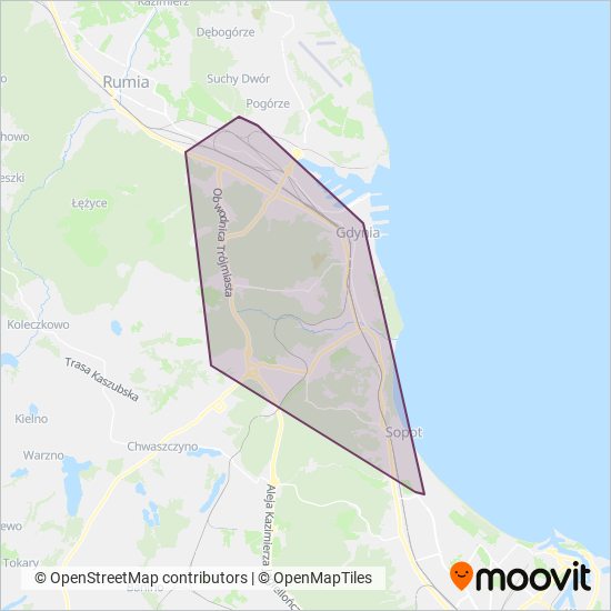 ZKM Gdynia coverage area map