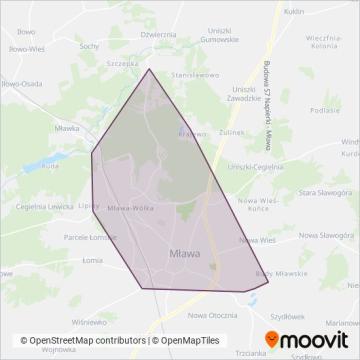 MKM Mława coverage area map