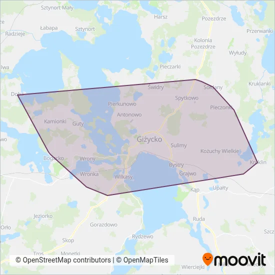 GZK Bystry coverage area map