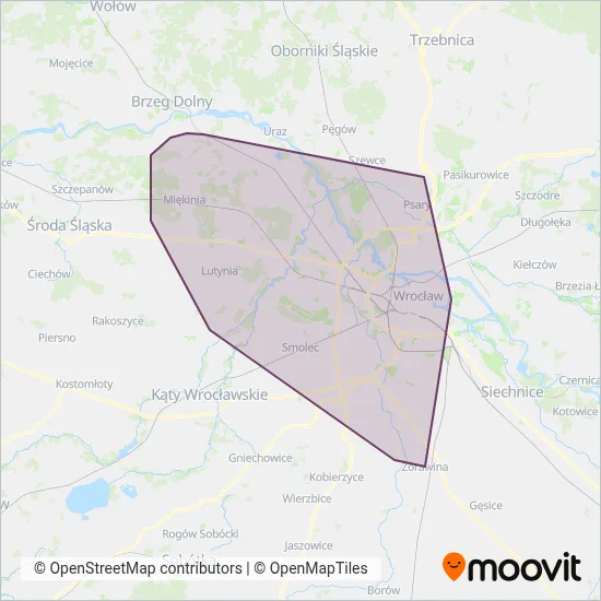DLA Wrocław coverage area map