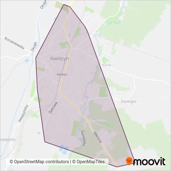 PKS Kwidzyn coverage area map