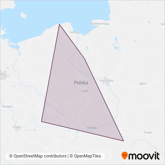 PKP Intercity (Bus) coverage area map