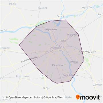 Obszar działań Warszawski Transport Publiczny