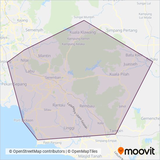 myBAS Seremban coverage area map