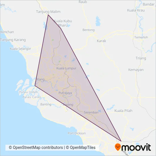 Keretapi Tanah Melayu coverage area map
