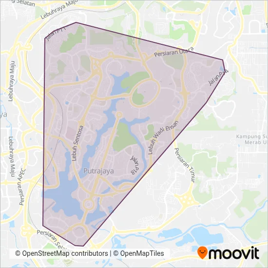 Nadiputra (Operated by RapidKL) coverage area map