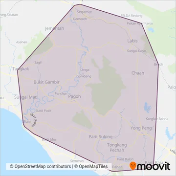 Bas Muafakat Johor coverage area map