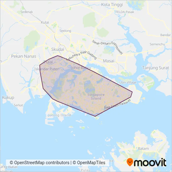 Cross Border Service coverage area map