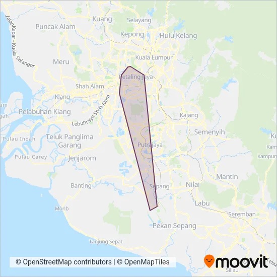 Free Bus coverage area map