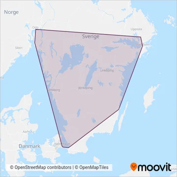 Vy Bus4You coverage area map