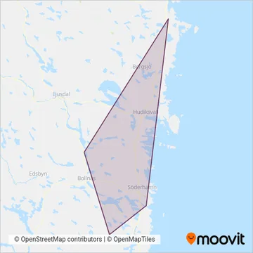 X-trafik (Rail) coverage area map