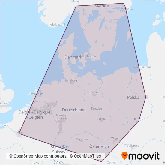 Flixbus coverage area map