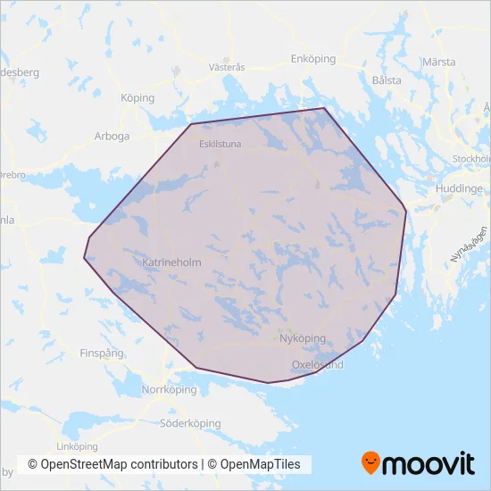 Sörmlandstrafiken (Bus) coverage area map