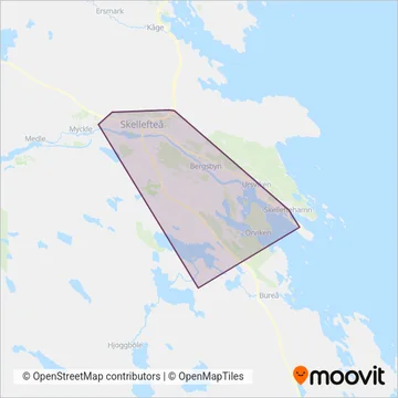 Skelleftebuss coverage area map