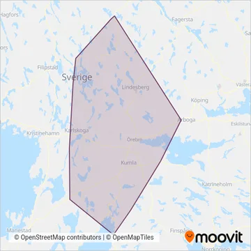 Länstrafiken Örebro coverage area map