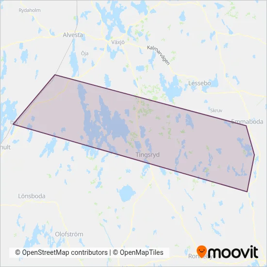 Krösatågen (Järnväg) täckningsområdeskarta