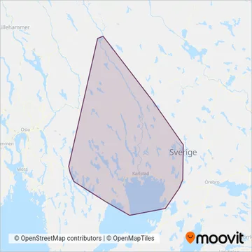 Värmlandstrafik (Bus) coverage area map
