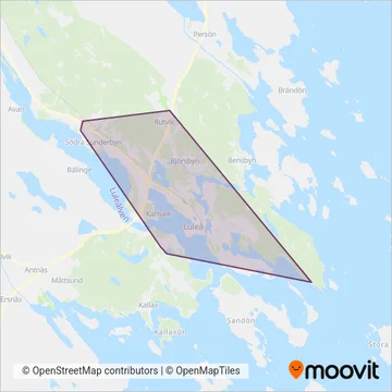 Luleå Lokaltrafik coverage area map