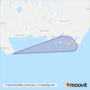 Blekingetrafiken (Ferry) coverage area map