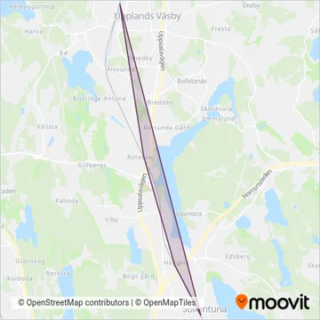 Storstockholms Lokaltrafik AB täckningsområdeskarta