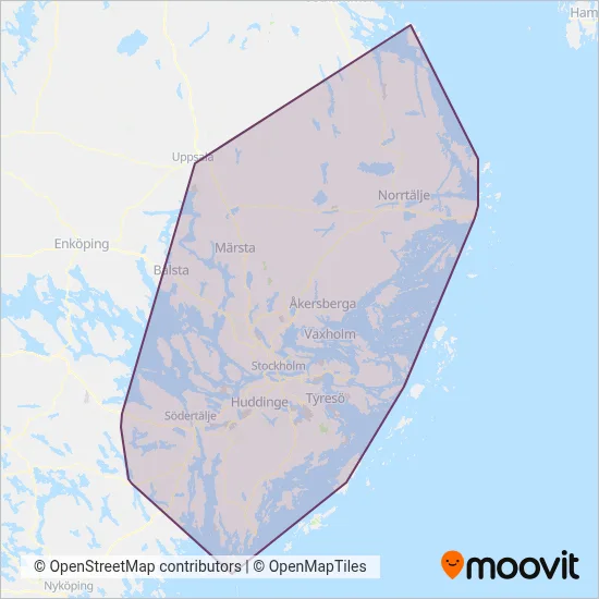 SL (Bus) coverage area map