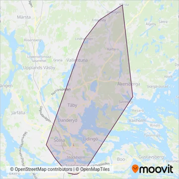 SL Lokalbana coverage area map