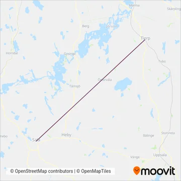 Mälardalstrafik täckningsområdeskarta