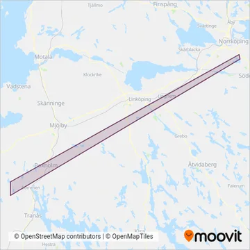 ÖstgötaTrafiken (Cable Car) coverage area map