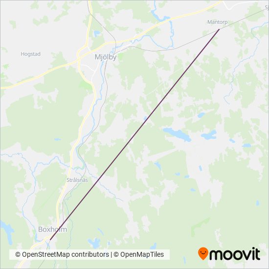 ÖstgötaTrafiken coverage area map