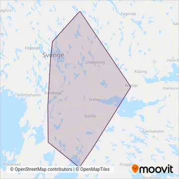 Länstrafiken Örebro coverage area map