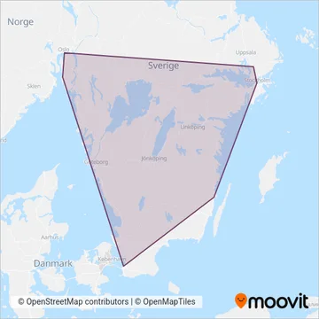Vy Bus4You coverage area map