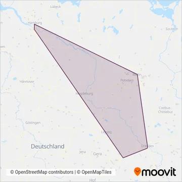 Snälltåget (Rail) coverage area map