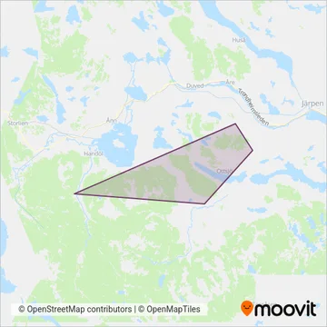 Snälltåget (Bus) coverage area map