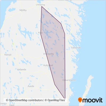 Krösatåg täckningsområdeskarta